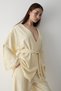 Yellow Cotton Kimono Wide Leg Pants Set - 6