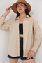 Women's Long Sleeve Basic Shirt 20279 - Beige - 2