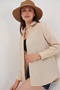 Women's Long Sleeve Basic Shirt 20279 - Beige - 6