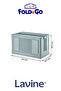 Fold&Go Single Portable Organizer Covered Case "Blue" Multi-Purpose Folding Stackable - 3
