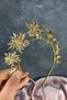 Honey Color Star Stone Bridal Henna Crown and Bridal Hair Accessory - 5