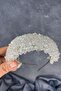 Transparent Asu Dense Bead Embroidered Bridal Henna Crown - 4