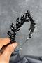 Black Venus Leaf Design Bridal Henna Crown Hair Accessory - 8