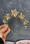 Honey Color Star Stone Bridal Henna Crown and Bridal Hair Accessory - 4