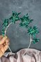 Green Star Stone Bridal Henna Crown and Bridal Hair Accessory - 4
