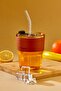 Brown Stripe Detail, Glass Straw, Leakproof Lid - 2