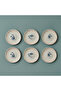 Marine Porcelain Set of 6 Cake Plates Blue (19 cm)