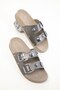 Women's Double Buckle Polyurethane Sole Summer Daily Indoor Slippers Outdoor Slippers Stone Slippers Platinum - 2
