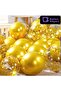 Confetti Balloons Pack of 30 Chrome Gold Transparent Luxury Balloon - 4