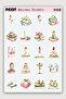 Yoga Sticker Set - 20 Meditation Sticker Stickers - 2