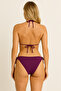 Women's Plum Triangle Bikini Set Adjustable Tie Top and Bottom - 2