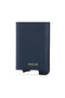 Santino Italian Leather Popup Card Holder Navy Blue