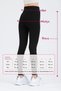 Women's Black High Waist Steel Interlock Plain Sports Leggings Trousers - 3
