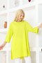 Women's Yellow Oversize Tunic T-Shirt – Half Sleeve, Round Neck, Relaxed Fit - 5
