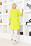 Women's Yellow Oversize Tunic T-Shirt – Half Sleeve, Round Neck, Relaxed Fit - 8