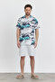 Men's Patterned Shirt - Short Sleeve Dubai Pattern Shirt - 4663