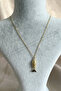 Steel Zircon Stone Playful Fish Necklace - 3
