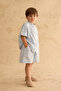 Patch Detail Shirt Set Blue - 6