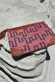 Clutch from Munch Series 13'' Laptop and Tablet Compatible Jacquard Leather Handbag - Lemon - 4