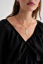 4703 Women's V-Neck Elastic Modal Blouse Black - 5