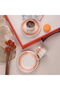 Palm 4 Piece Coffee Cup Set - Orange - 2