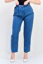 Women Regular Fit Belted Stripe Straight Pants, Multicolor