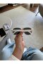 Zyra Original Model Sunglasses White Frame Black Glass - 3