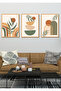 Wooden Frame Look 3 Piece Bohemian Pattern Wall Decor Painting Set for Living Room Living Bedroom - 5