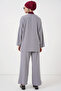 Women's Ayrobin Kimono Pants Double Set 6739 - Gray - 6