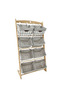 8-Layer Basket Storage Rack with Stand