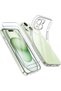 (2 Glasses 1 Case) iPhone 15 Compatible 1 Transparent Silicone Case 2 Glass Screen Protector - 2