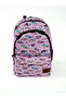 Unisex Black Patterned Backpack with Many Eyes