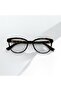 Flowers Leopard Women's Cateye Blue Block Eyeglasses - 2