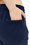 Women's Navy Blue Loose Fit Summer Jogger Sweatpants with Elastic Legs, Parachute Fabric Trousers, Zipper Pocket - 8