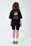 Escape To Nature Black Unisex Extra Oversize Short Sleeve T-shirt - 4