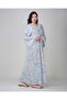 Ladies Printed Jalabiya – with Tassels on the Sleeves