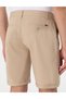 Beige Slim Fit Elastic Waist Lace up Woven Shorts 50308148-Vr011 - 6