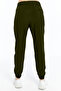 Women's Khaki Loose Fit Summer Jogger Sweatpants with Elastic Cuffs, Parachute Fabric Pants with Hidden Zipper Pockets - 6