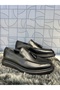 St 302 Men's Black Genuine Leather Tasseled Comford Daily Orthopedic Loafer Shoes