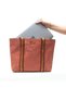 Design 05 Waxed Canvas - Leather Women's Tile Shoulder Bag - 4