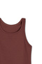 Dark Brown Cotton Thick Straps Crop Women's Undershirt - 5