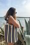 Women's Striped Multicolored Lined Knitwear Hand&Shoulder Beach Bag Vanilla-Mink Chax816 - 3