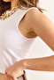 Women's White Front Double Layer Sleeveless Lycra Cotton T-Shirt Tsh-19000920 - 6