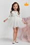 Minimony 6-24 Months Mine Pattern Jacketed Baby Girl Children's Festive Evening Dress Set 1013