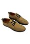 Genuine Nubuck Leather Laced Sole Stitched Sandal Sand Beige Men's Shoes - 6
