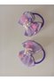 Girl's Heart Star Plastic Crown & Pompom Feathered Stone Elastic Buckle - 3