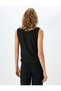 Black Sleeveless Blouse For Women - 4