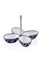 Corallo Snack Bowl Blue 4 Compartments 28X28X21 cm
