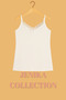 White Color Cotton Rope Strap Women's Tank Top