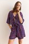 Women's Ethnic Purple Top Blouse Bottom Pocket Shorts Woven Viscose Suit Tkm-19000393 - 5